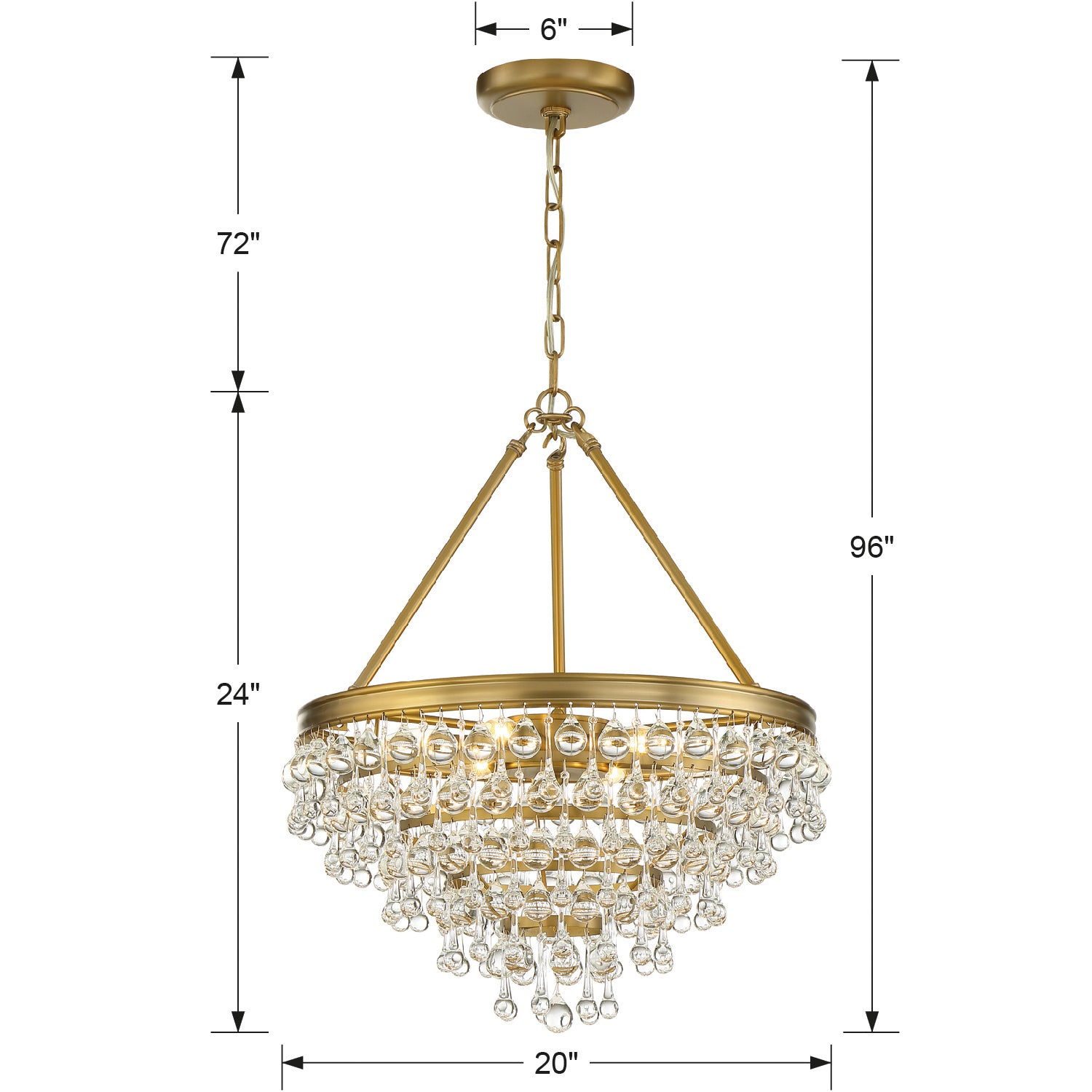 Crystorama Calypso 136 6-Light Chandelier