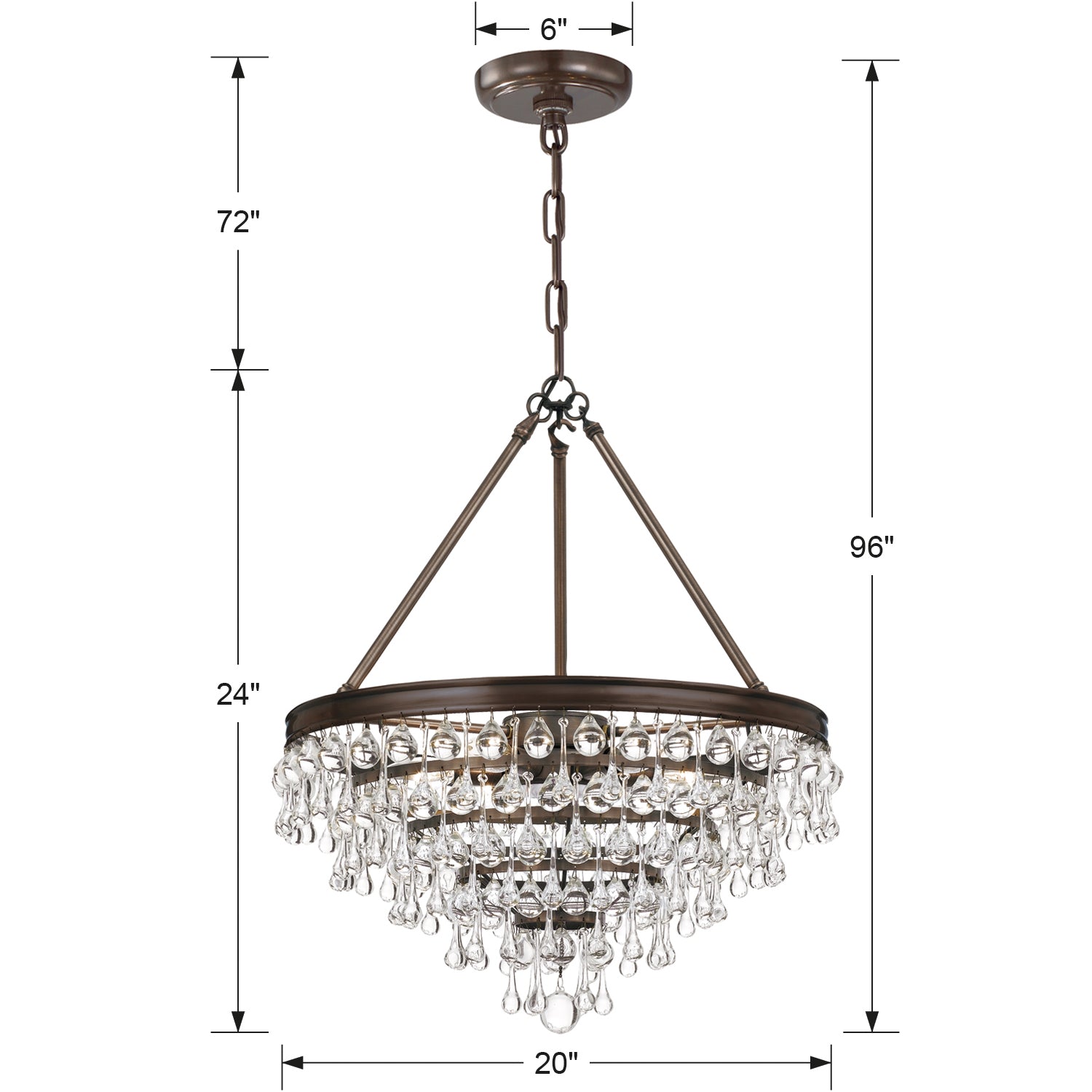 Crystorama Calypso 136 6-Light Chandelier