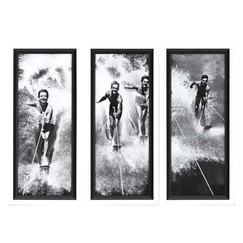 Chelsea Water Ski Splash Framed Art Set of 3