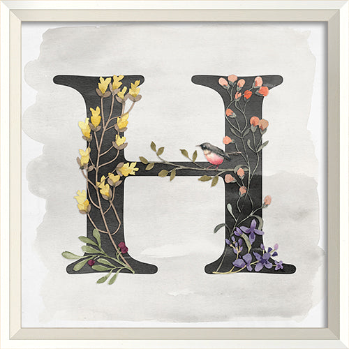 Garden Alphabet H Framed Print