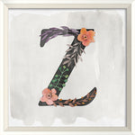 Garden Alphabet Z Framed Print