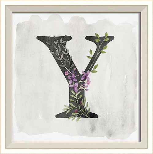 Garden Alphabet Y Framed Print