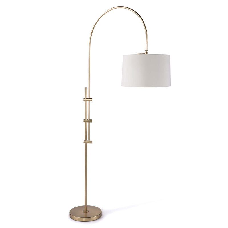 Regina Andrew Arc Natural Brass Floor Lamp