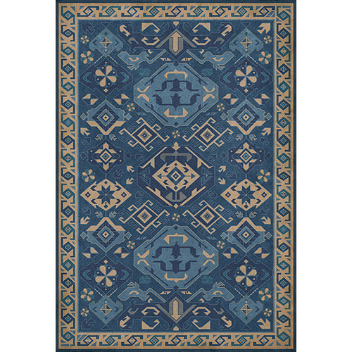 Indigo Vinyl Floorcloth