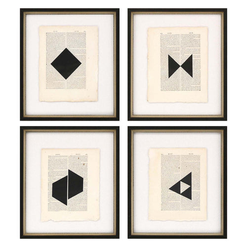 Burney Geometrics I Framed Art Set of 4