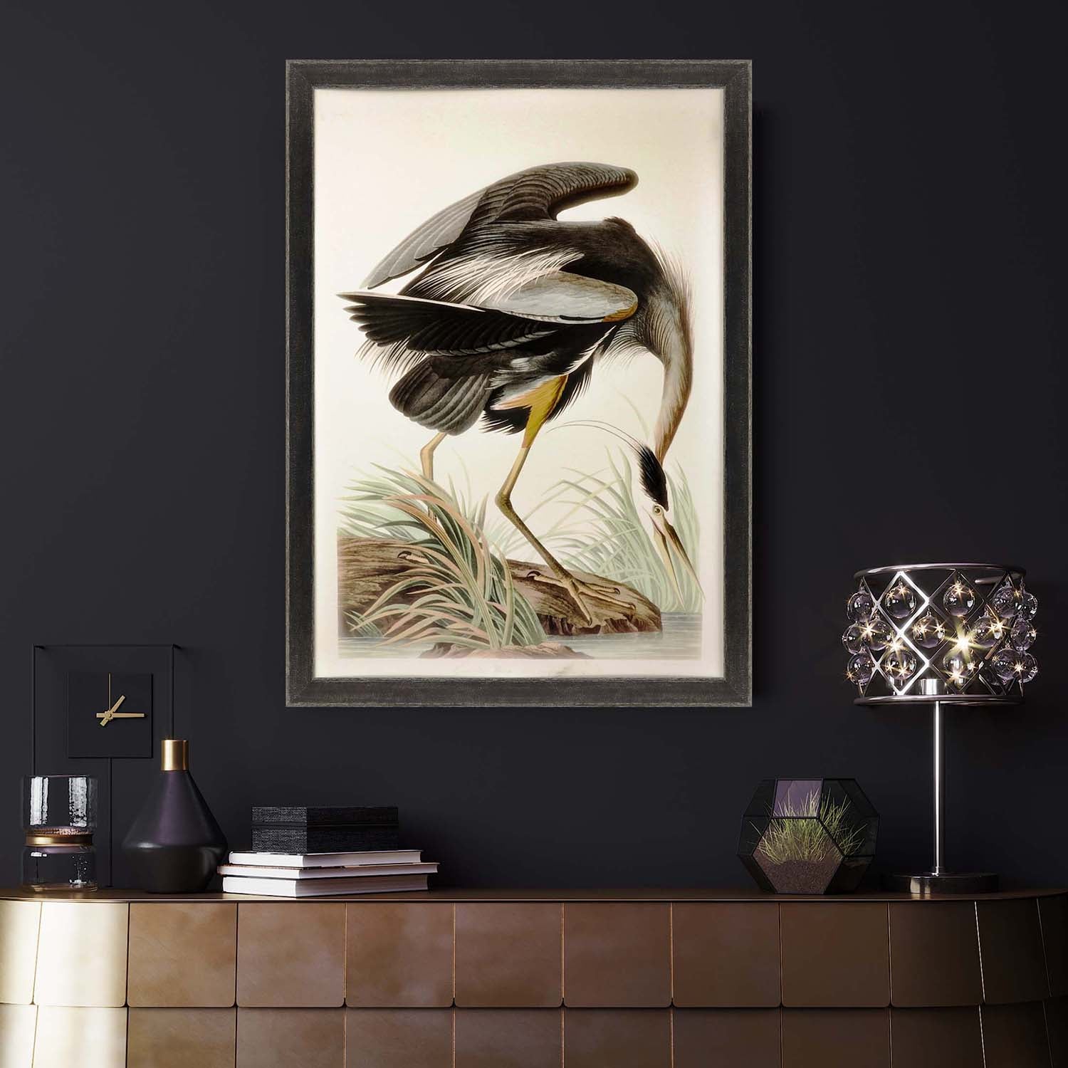 Audubon Great Blue Heron Framed Art