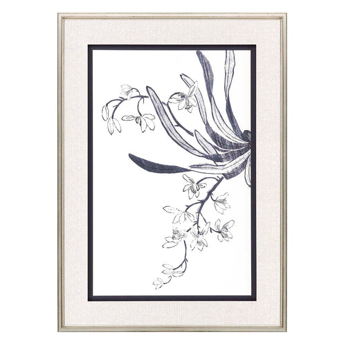 Oriental SchoolInk Wash Orchid Framed Art