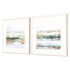 Vision Studio Turquoise and Clay Framed Art Set of 2