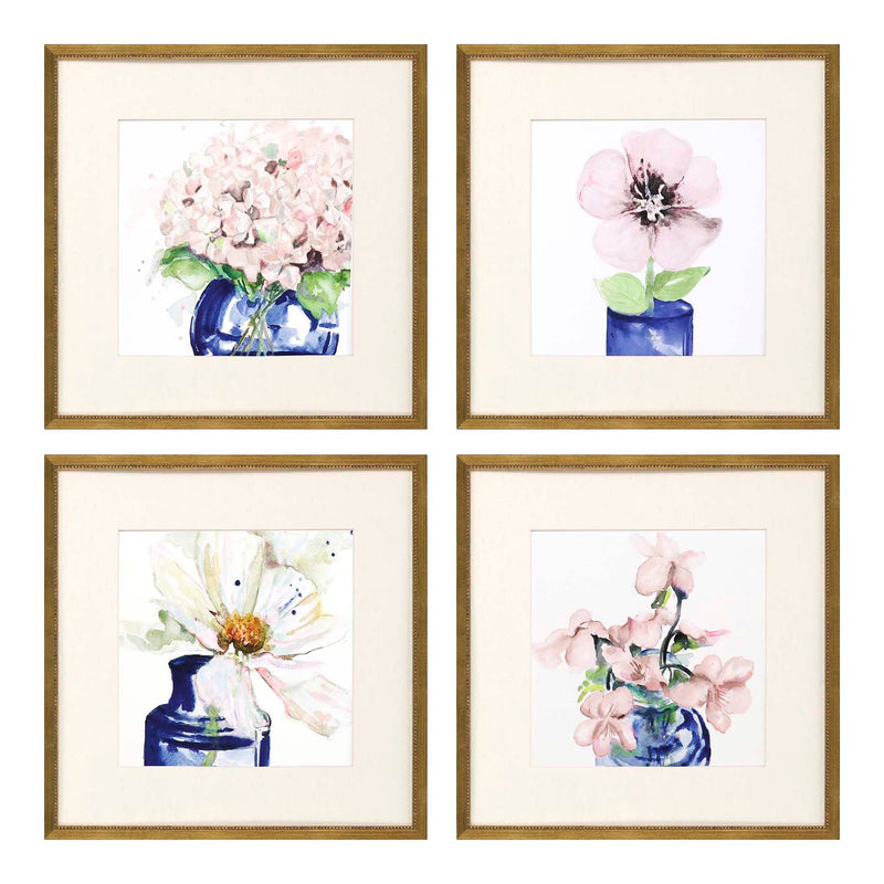 Pinto Fresh Flowers Framed Art Set of 4
