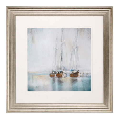 Novak Blue Sailing I Framed Art