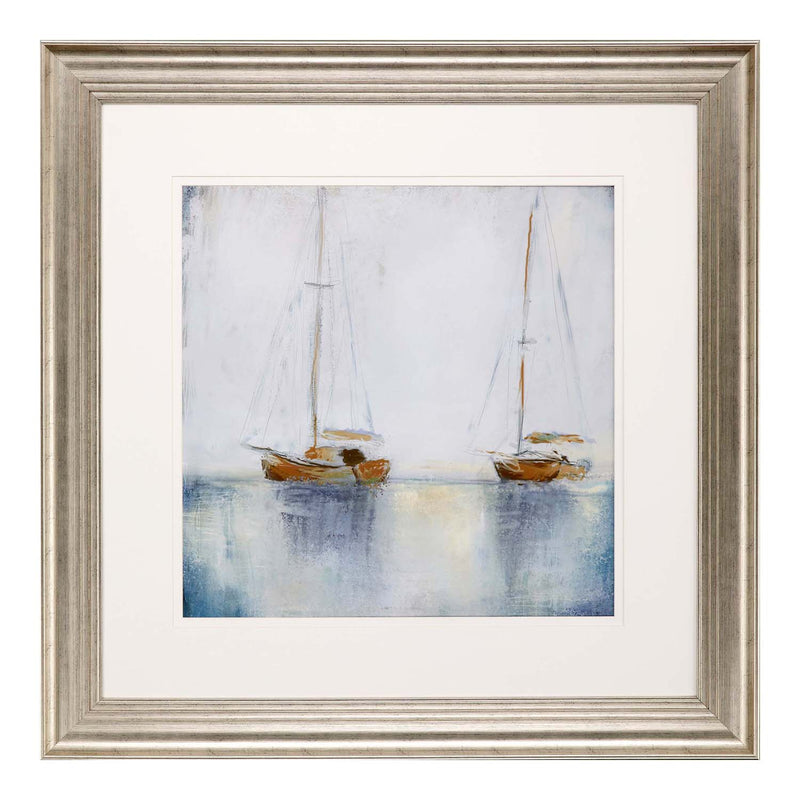 Novak Blue Sailing II Framed Art