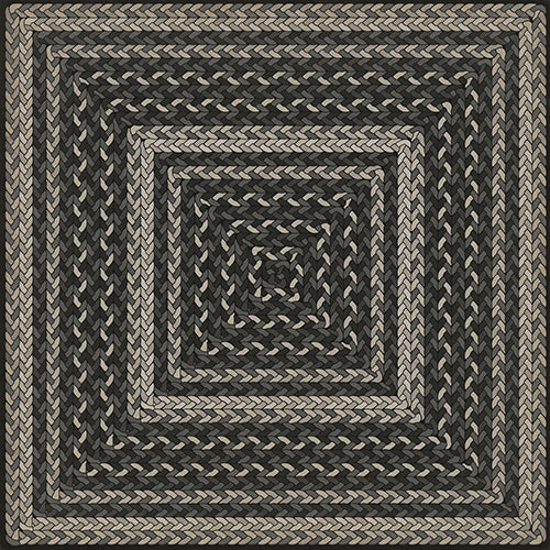 Pattern 85 - Such A Cozy Room Braided Square Vinyl Floorcloth