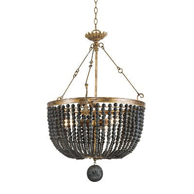 Regina Andrew Fabian Wood Bead Chandelier