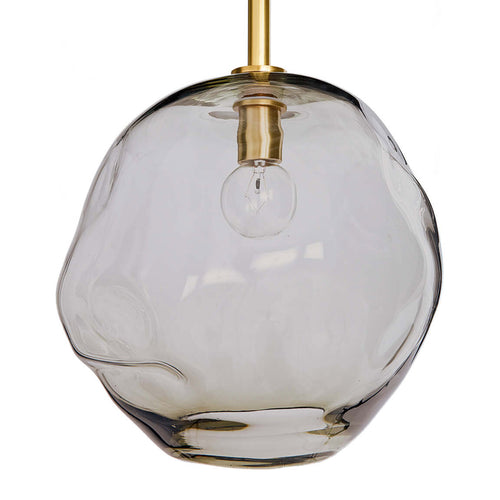 Regina Andrew Molten Natural Brass & Smoke Glass Pendant