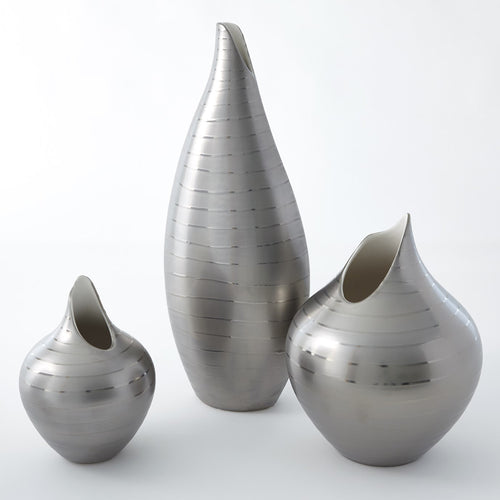 Global Views Platinum Stripe Vase