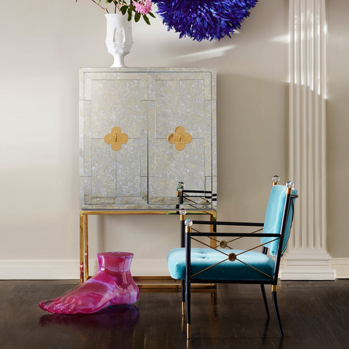 Jonathan Adler Delphine Bar Cabinet - Thumbnail 4
