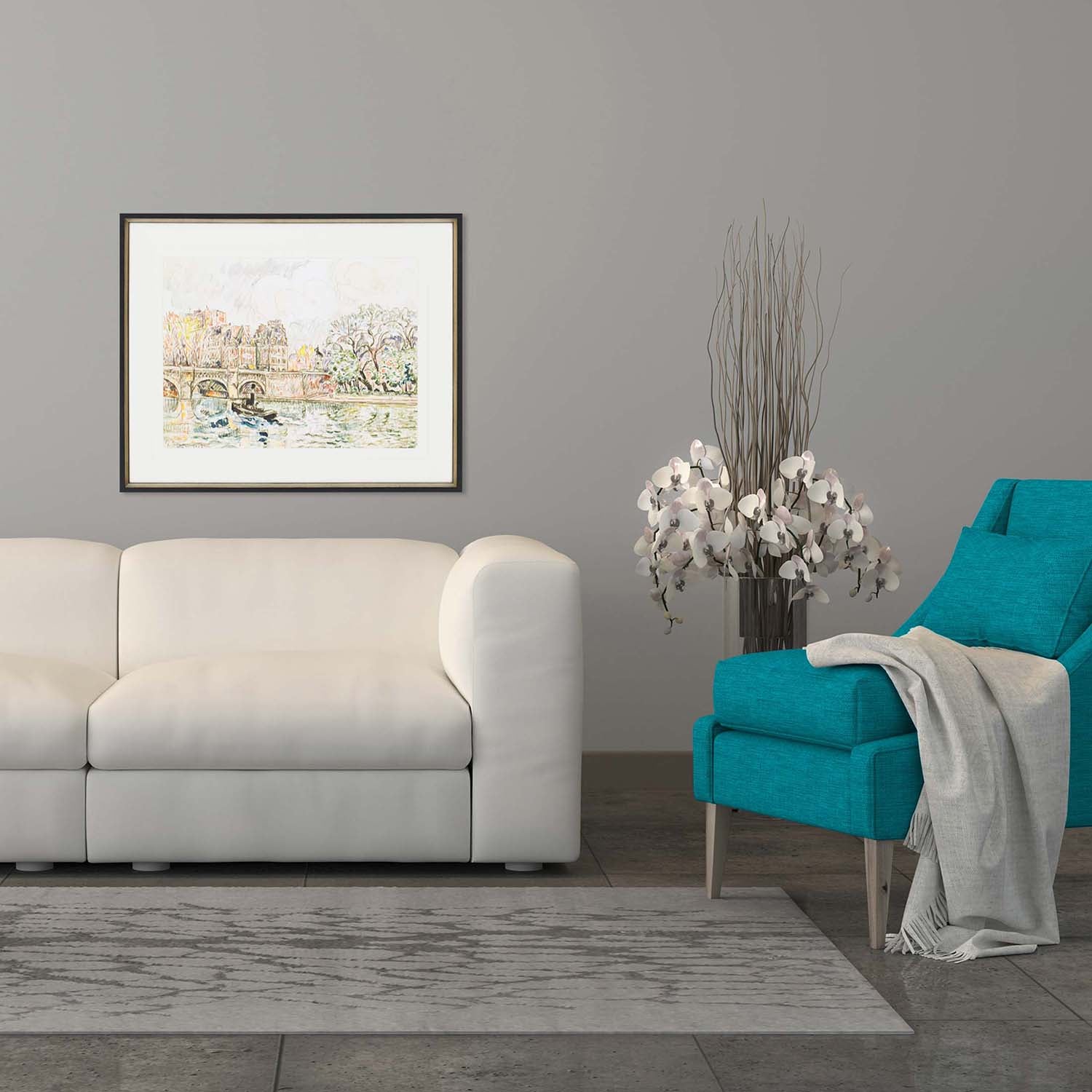 Signac Paris Le Place Dauphine Framed Art