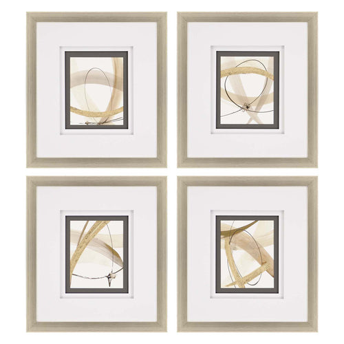 Jardine Scroll Series I Framed Art Set of 4
