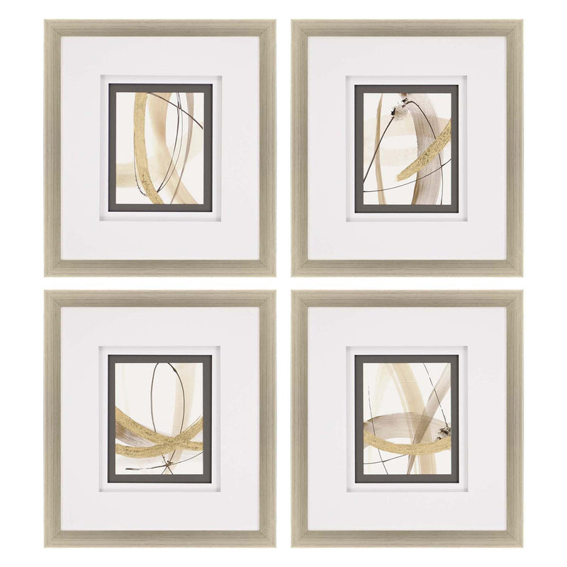 Jardine Scroll Series II Framed Art Set of 4