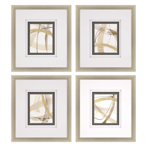 Jardine Scroll Series III Framed Art Set of 4