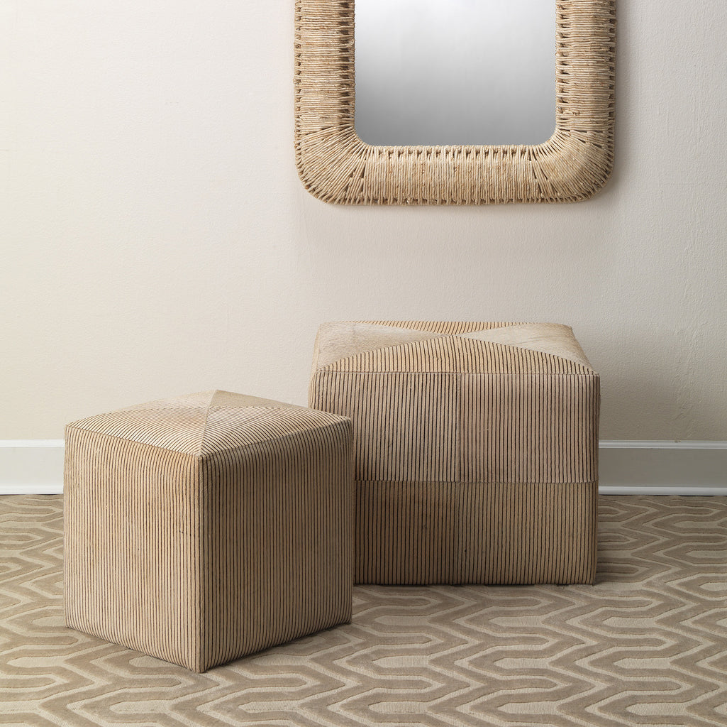 Jamie Young Pinstriped Ottoman