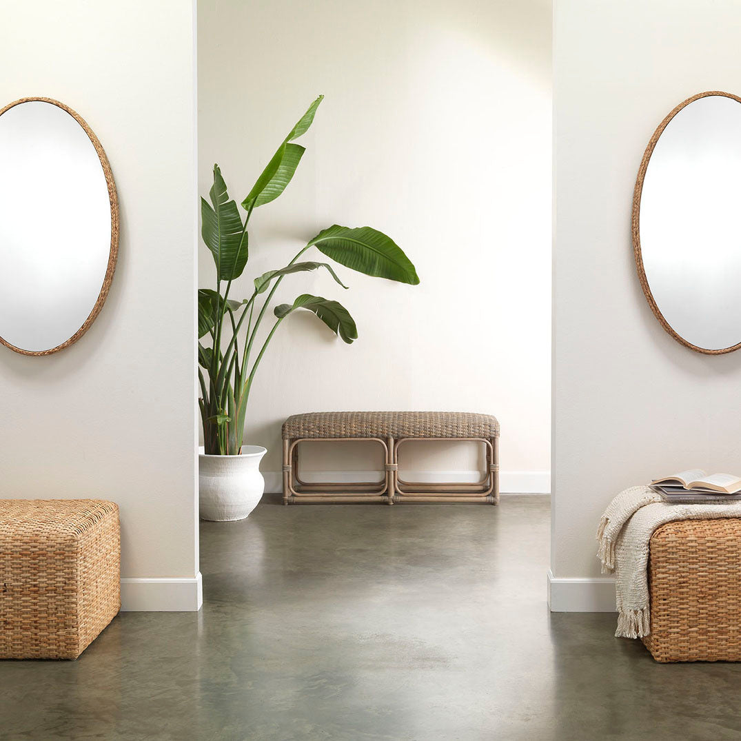 Jamie Young Rattan Ottoman