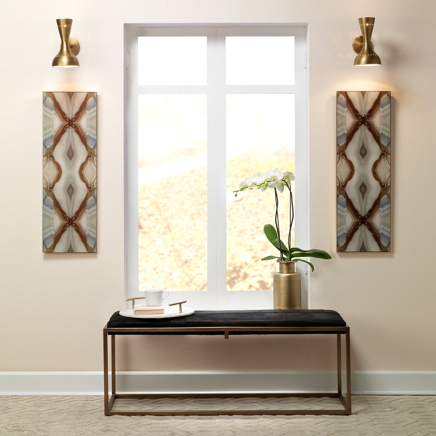 Jamie Young Shelby Hide Bench