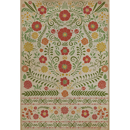 Pattern 36 - Where To Be Happiest Vinyl Floorcloth