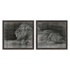 The Studio Lion Framed Art Set of 2