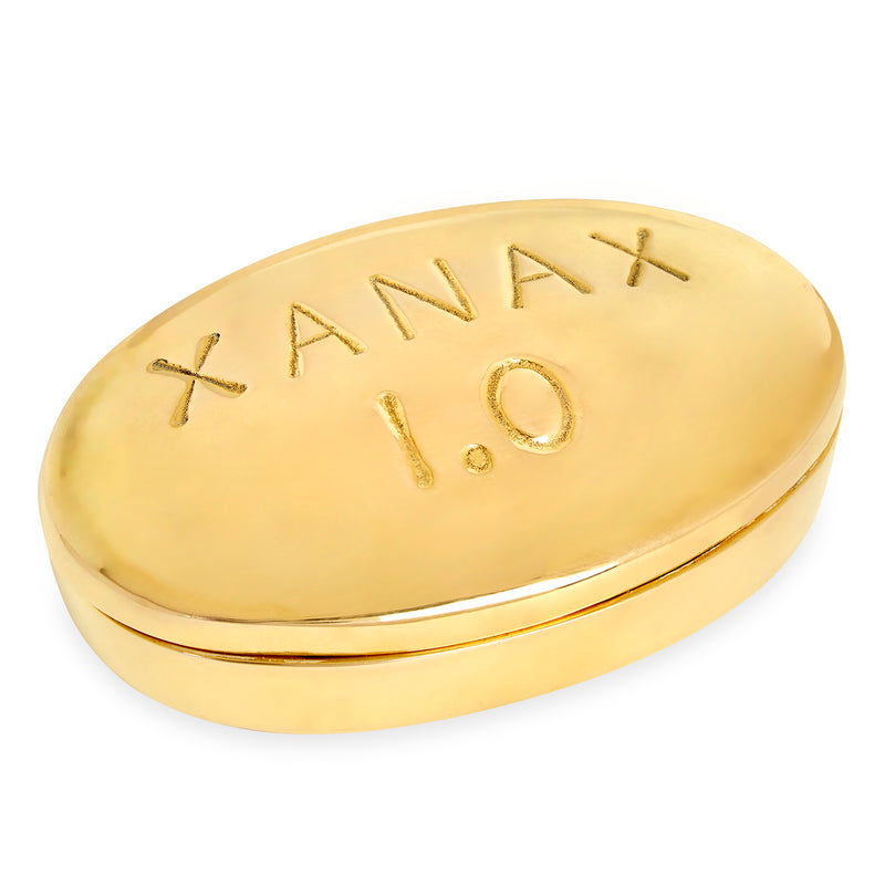 Jonathan Adler Xanax Brass Pill Box