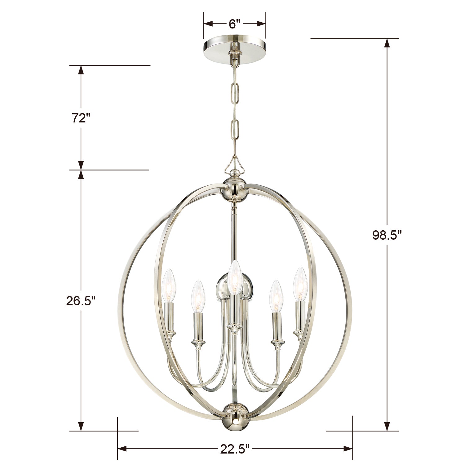 Libby Langdon For Crystorama Sylvan 5-Light Chandelier