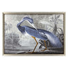 Audubon Heron in Silver Framed Art