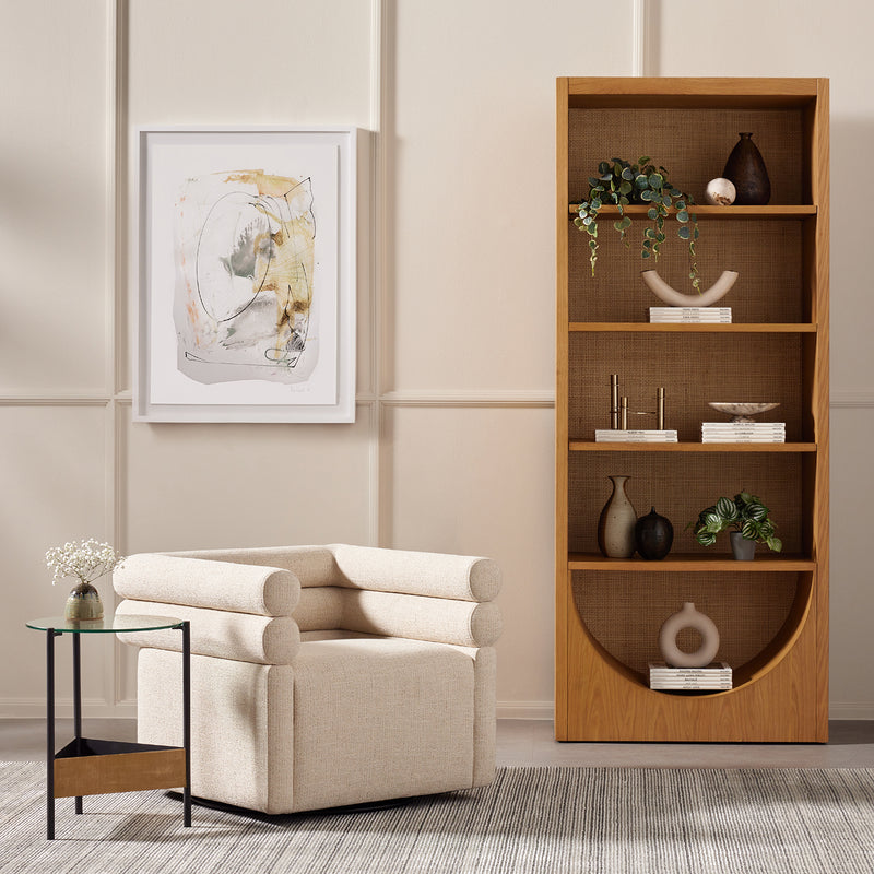 Four Hands Evie Swivel Chair Paynes Gray