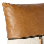 Four Hands Leather and Linen Throw Pillow