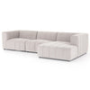 Four Hands Langham Channeled 3 Piece Sectional Sofa