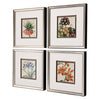 The Studio Heirloom Florals I Framed Art Set of 4