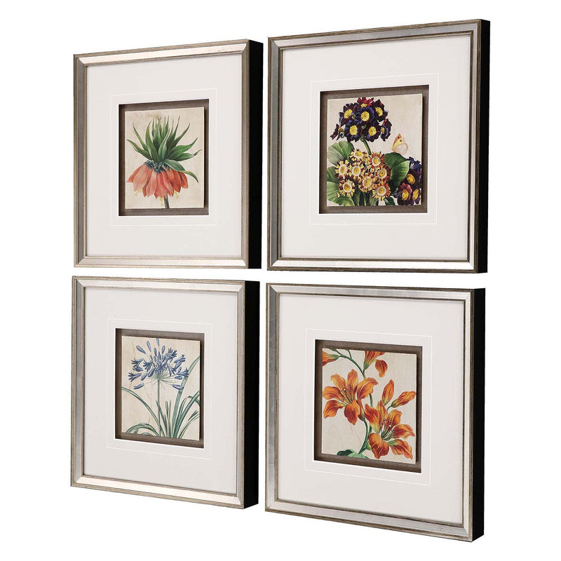 The Studio Heirloom Florals I Framed Art Set of 4