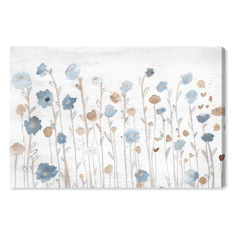 Oliver Gal Beautiful Growth Light Blue Canvas Wall Art