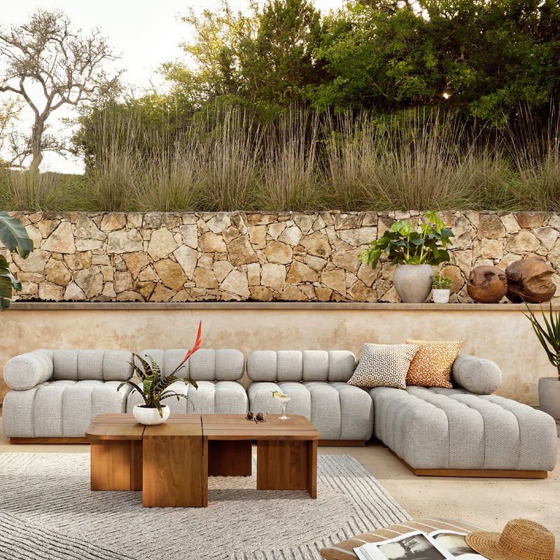 Four Hands Roma Outdoor Armless Sectional Piece