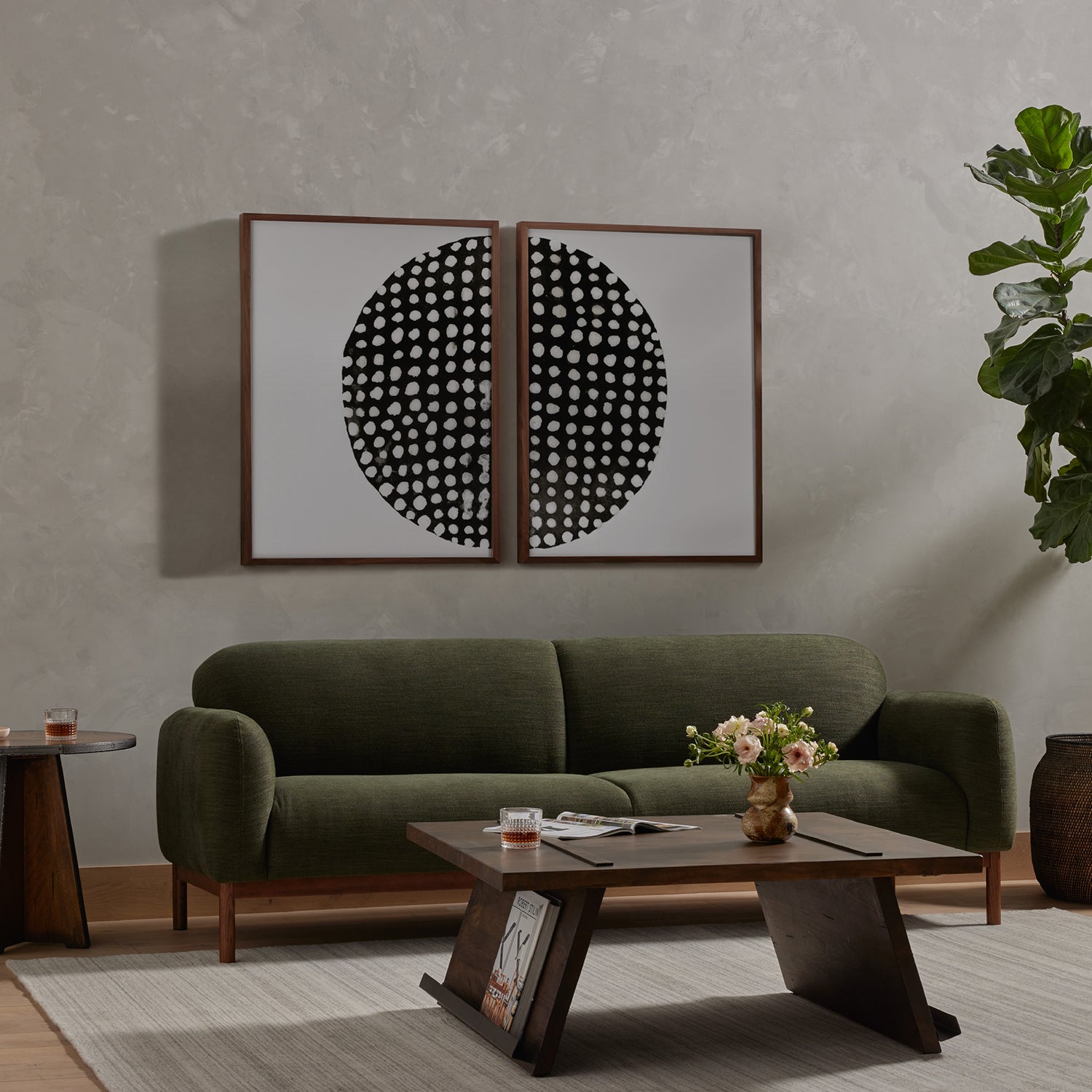 Four Hands Global Disco Diptych Framed Art Set of 2