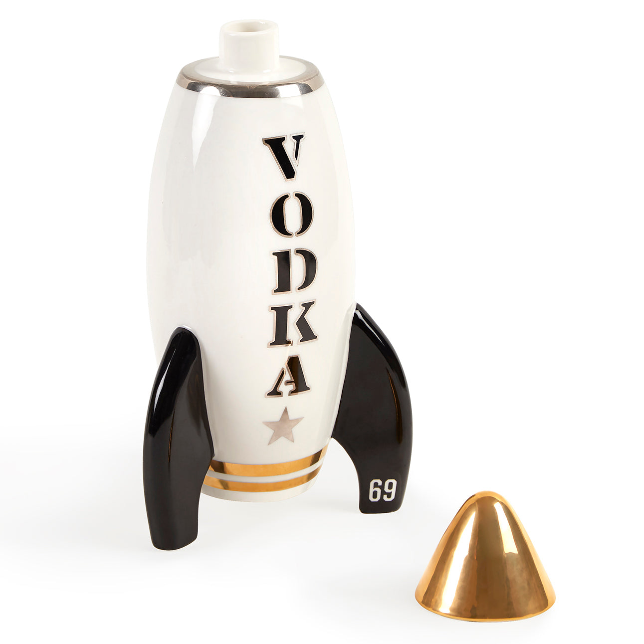 Jonathan Adler Vodka Rocket Decanter Paynes Gray