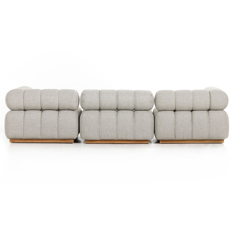 Four Hands Roma Outdoor 3 Piece Sectional Sofa with Ottoman
