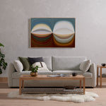 Four Hands Abstract Curves Framed Art