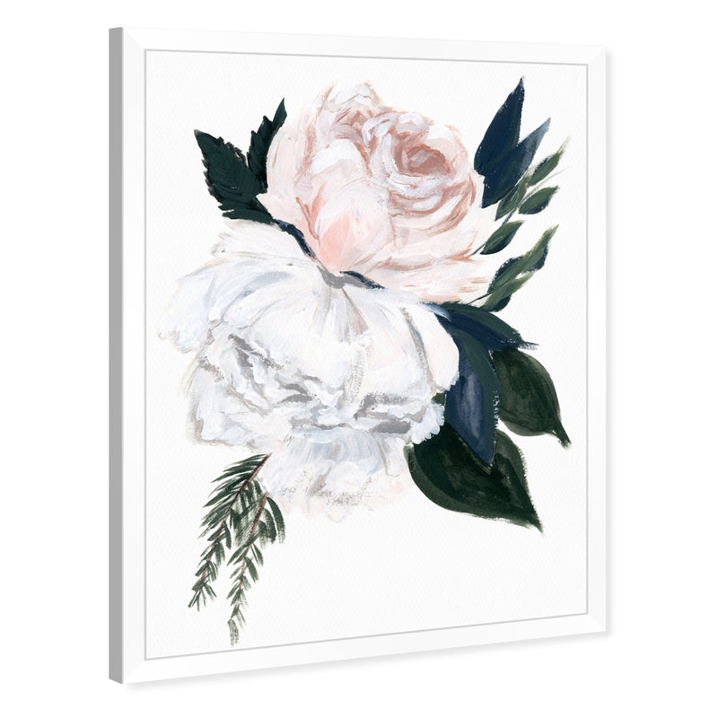 Oliver Gal Rustic Peony Bouquet Framed Wall Art