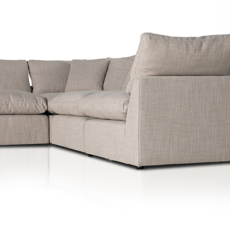 Four Hands Stevie 4 Piece Left Sectional with Ottoman