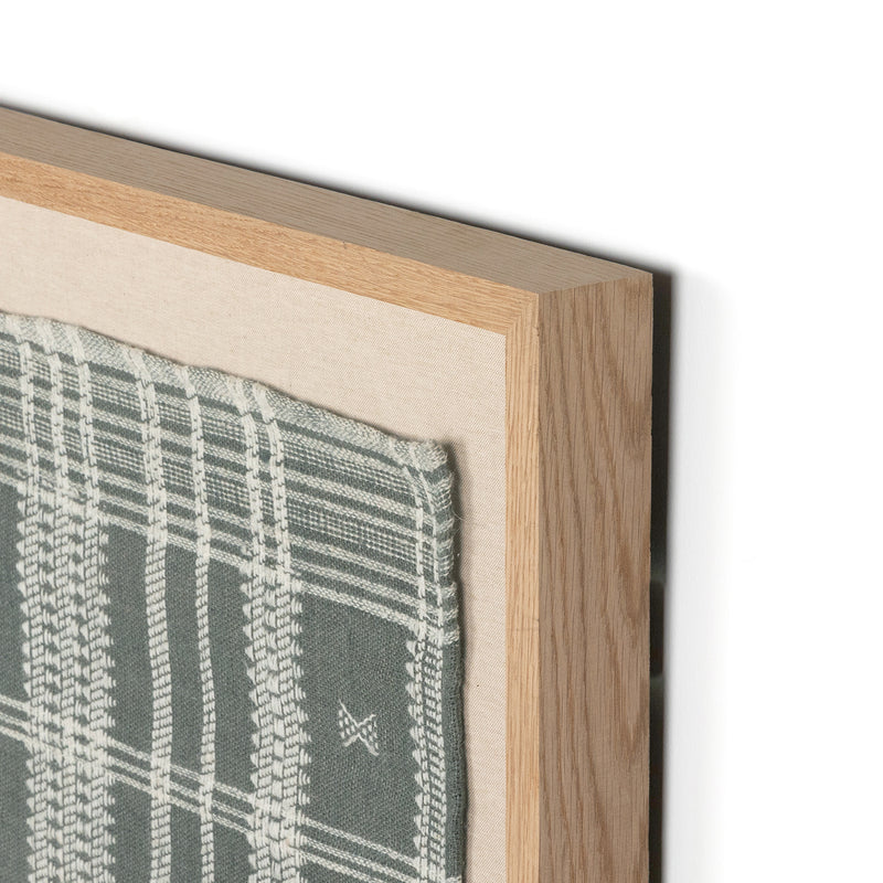 Four Hands Bhujodi Textile Framed Art Paynes Gray