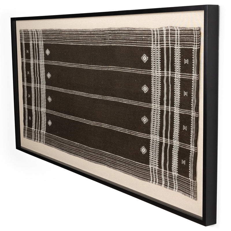 Four Hands Bhujodi Textile Framed Art Paynes Gray