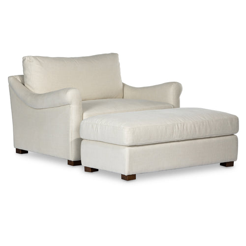Four Hands Bridges Chair and Half with Ottoman