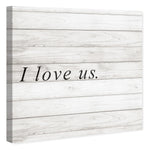 Oliver Gal I Love Us Square Canvas Wall Art
