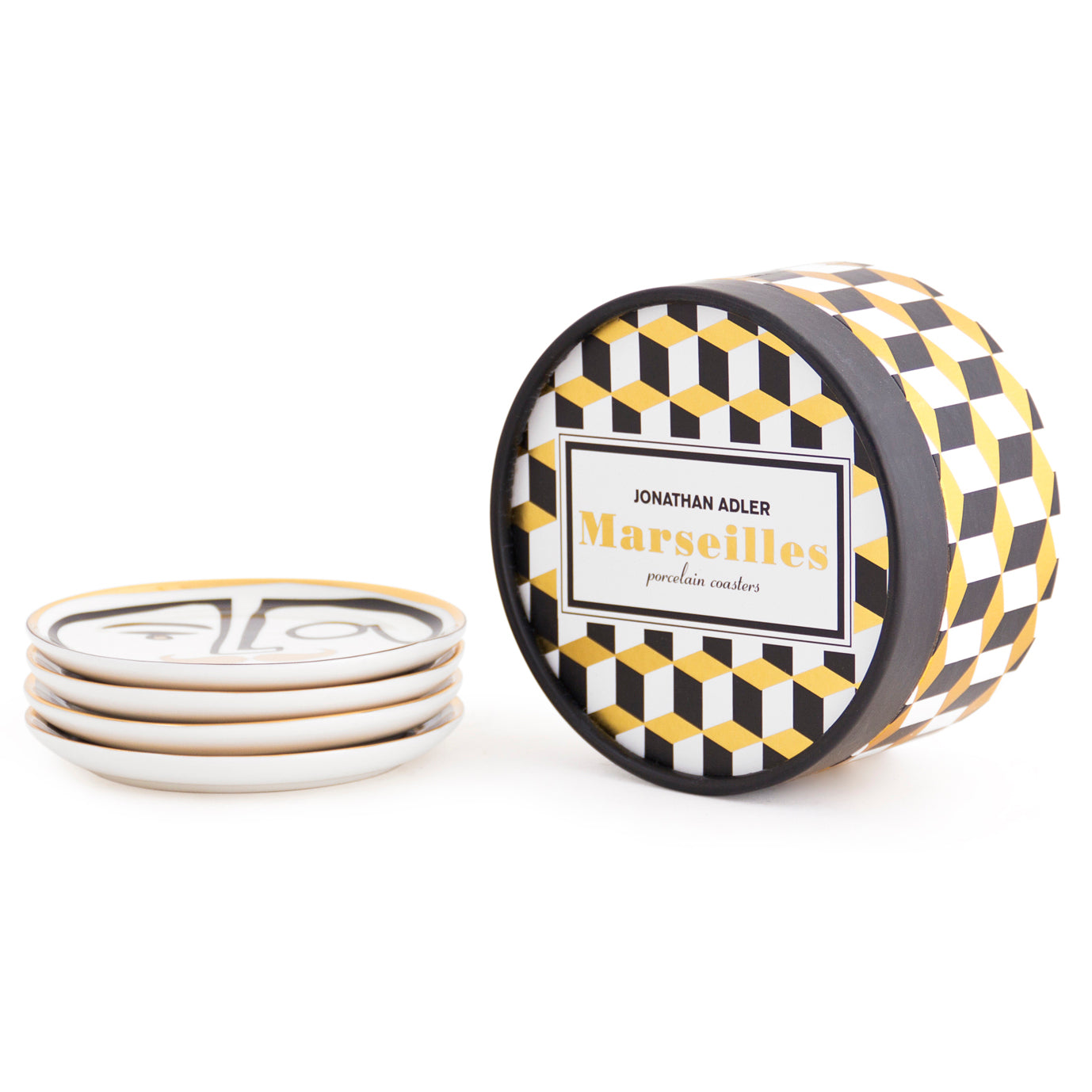 Jonathan Adler Marseilles Faces Coaster - Thumbnail 2